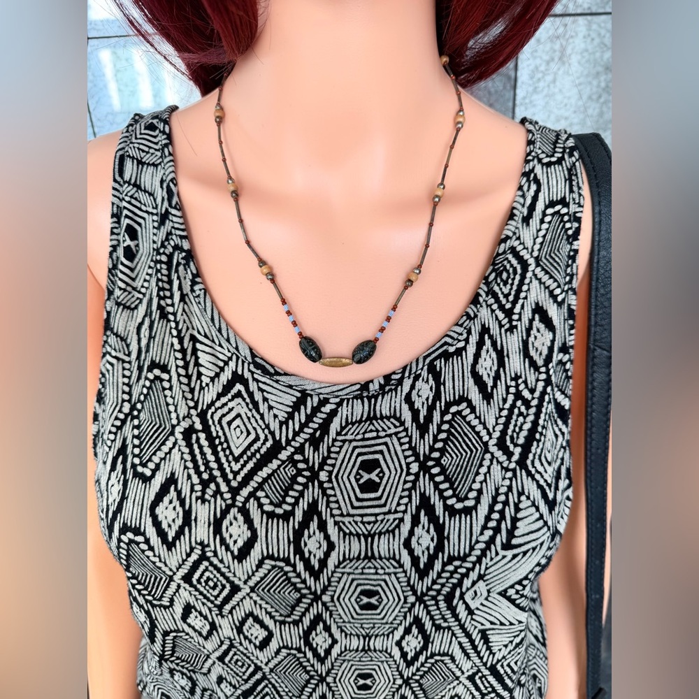 Lucky Brand Black and White Geometric Dress Excellent Condition - Picture 7 of 15